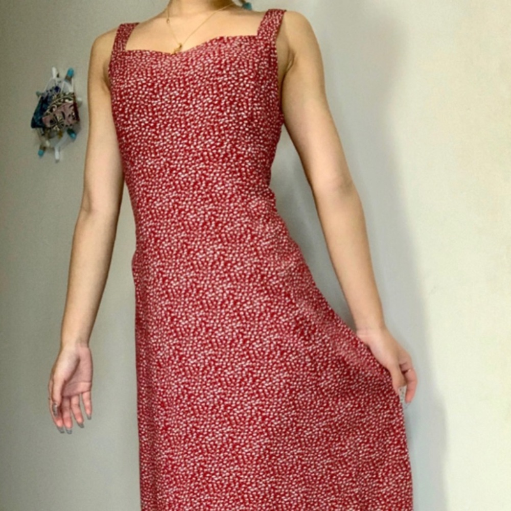 Brandy Melville long red floral dress